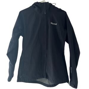 Marmot Essential Gore-Tex Waterproof Hooded Windbreaker Jacket Mens M Black